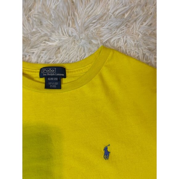 Ralph Lauren Boys XL 18-20 Polo T-Shirts Yellow & Green Striped Pack Of 2 Cotton - Picture 6 of 6